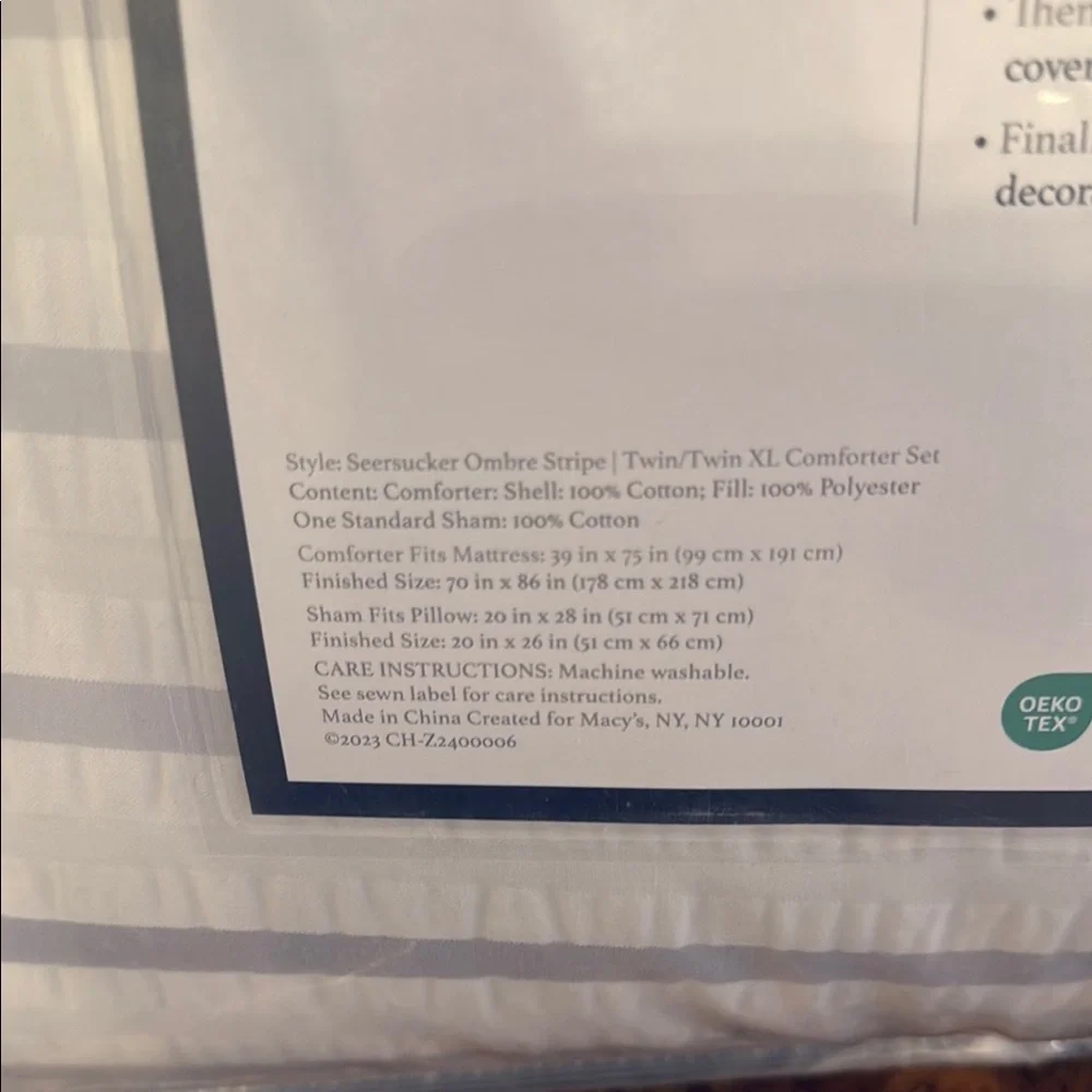 Charter Club Damask Designs Twin/Twin XL Comforter Set White- Gray